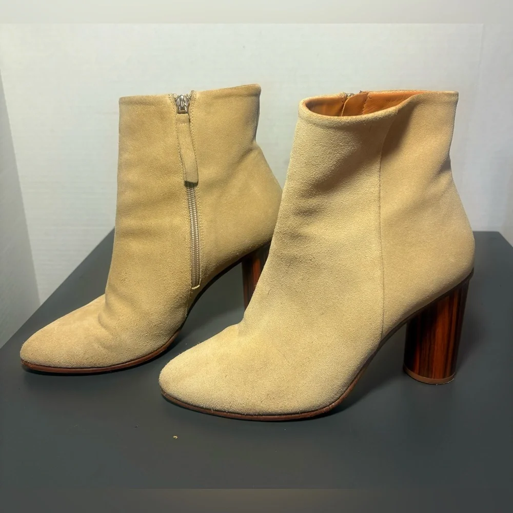 BOBBIES PARIS High-Heeled Suede Leather Ankle Boots - Picture 5 of 11